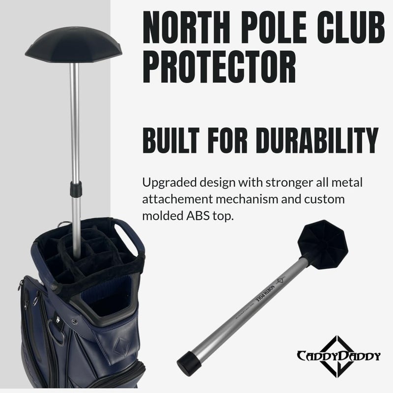 CaddyDaddy North Pole Golf Club Protector Travel Support Arm | August 2024 - New Upgraded Model Stronger Attachment Mechanism, Custom ABS Molds & Improved Impact Stress Points | 1 Year Full Replacement Coverage - Image 2